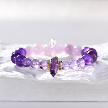 Mystic Flames:Nine-Purple Amethyst Energy Bracelet