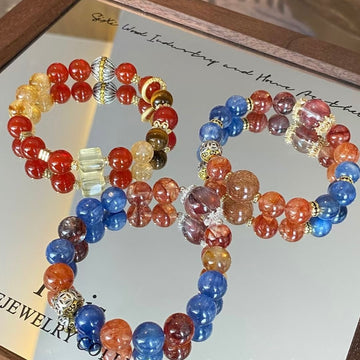 Nezha’s Rebirth Crystal Bracelet:Red Flower Agate Bracelet