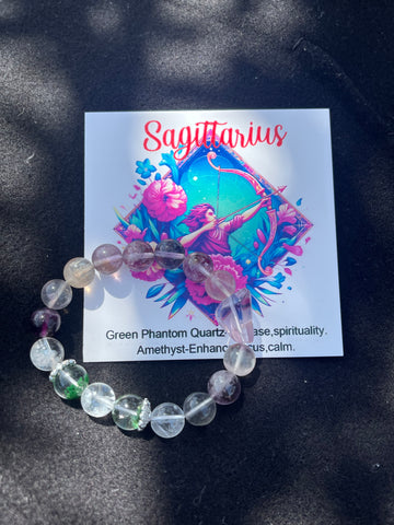 Zodiac Crystal Bracelet - Sagittarius | Calm • Intuition • Spirituality