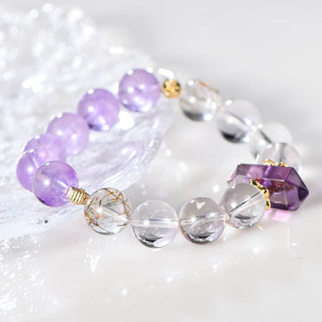 Lavender Dream：Amethyst Crystal Energy Bracelet