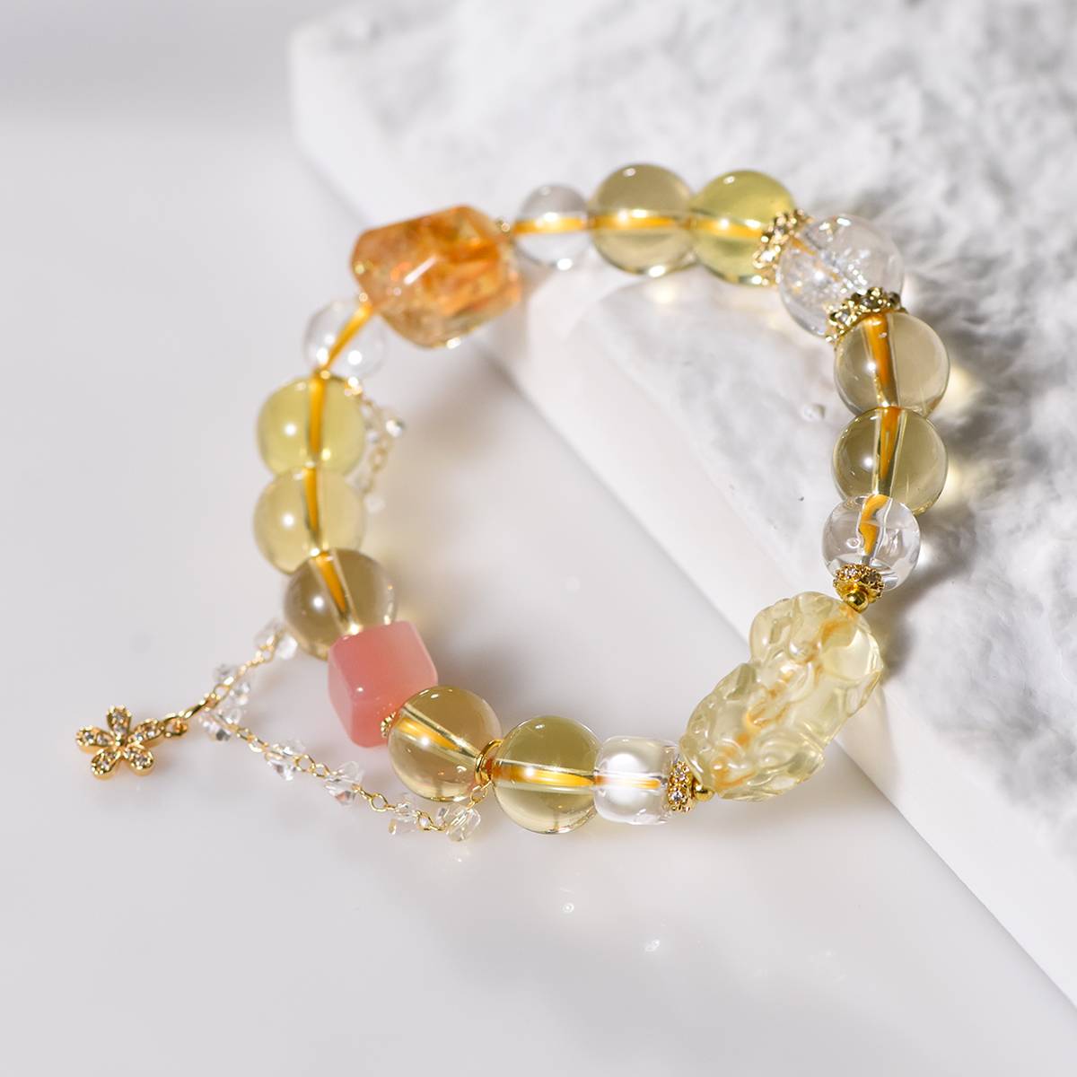Fortune's Blossom：Citrine & Pi Xiu Wealth Bracelet