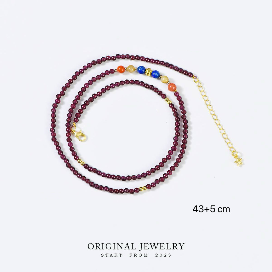 Garnet Bracelet Necklace Dual-Purpose Style