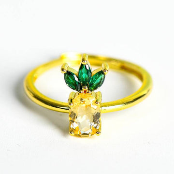 Citrine Pineapple Ring