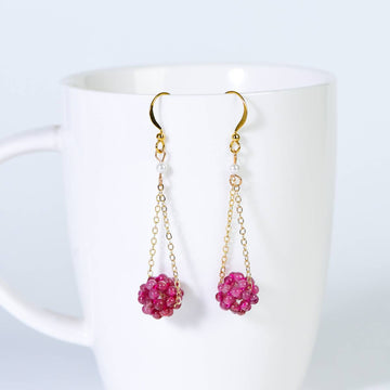 Red Tourmaline Earrings