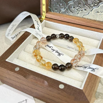 Wealth Glow：Citrine Sparkle Charm Bracelet